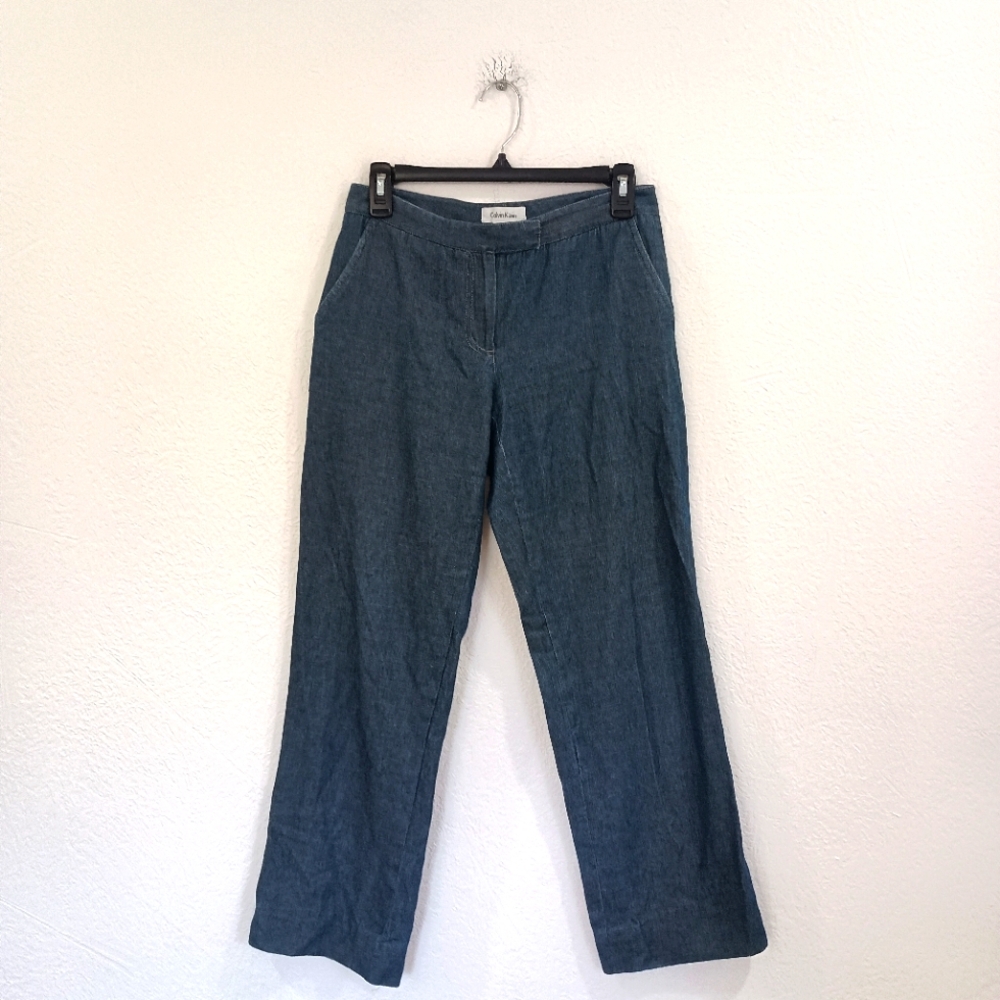 Calvin Klein Cotton Denim Trousers